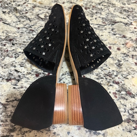 Matisse Constellation Star Suede Sequined Black Loafers 7.5 - Picture 3 of 6